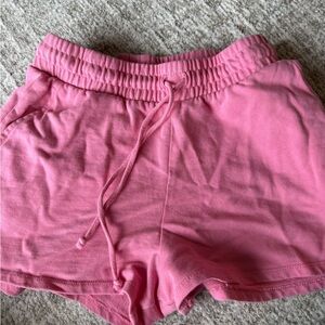 Zara Pink Drawstring Athletic Shorts